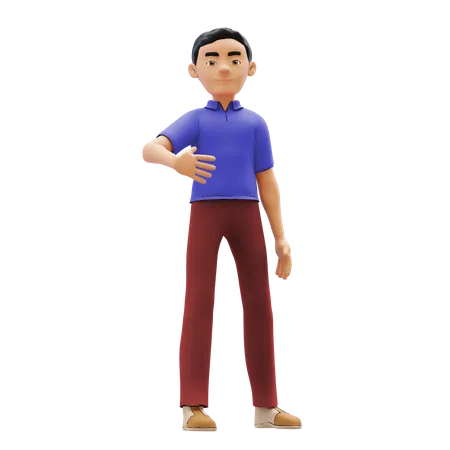 Homme debout  3D Illustration