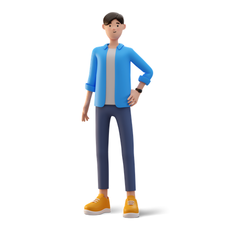 Homme debout  3D Illustration