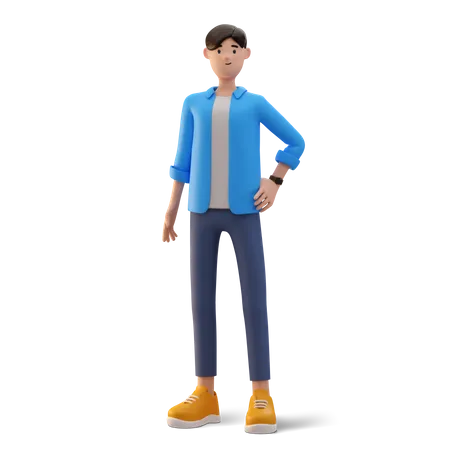 Homme debout  3D Illustration