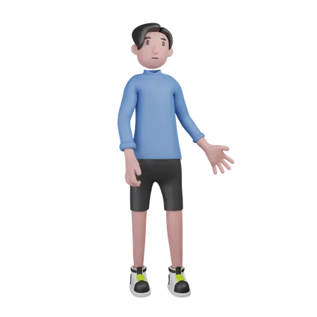 Homme debout  3D Illustration