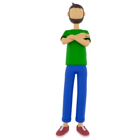 Homme debout  3D Illustration