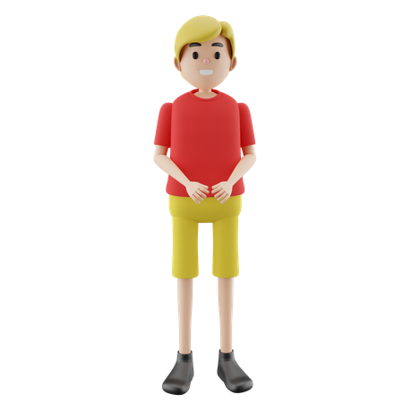 Homme debout en toute confiance  3D Illustration