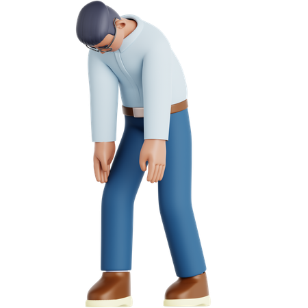 Homme déçu  3D Illustration