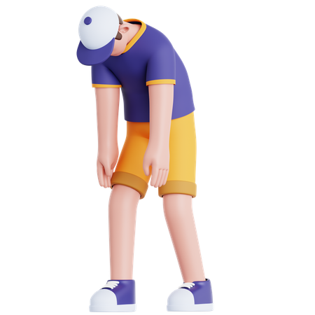 Homme déçu  3D Illustration