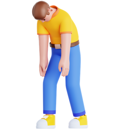 Homme déçu  3D Illustration