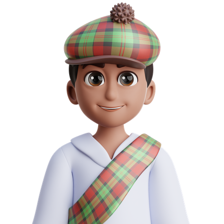 Homme écossais  3D Icon