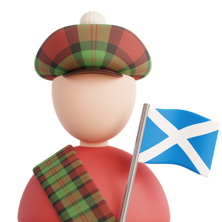 Homme écossais  3D Icon