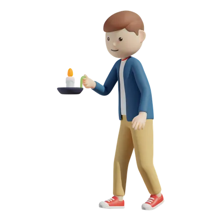 Homme effrayant  3D Illustration