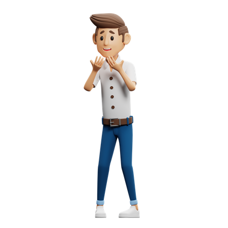 Homme effrayant  3D Illustration