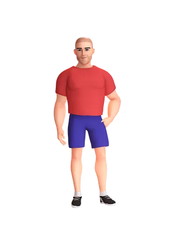 Homme élégant  3D Illustration