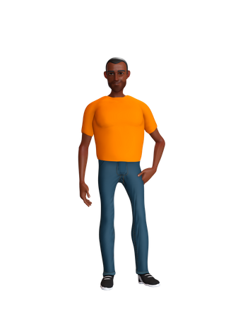 Homme élégant  3D Illustration