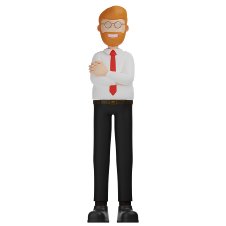 Employé de bureau homme  3D Illustration