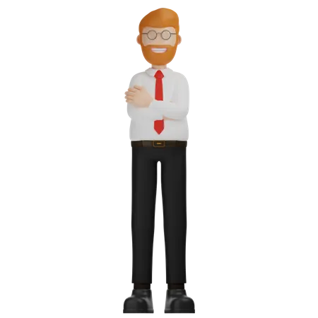 Employé de bureau homme  3D Illustration