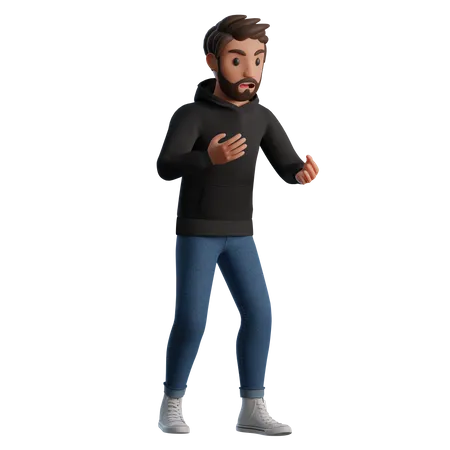 Homme faché  3D Illustration