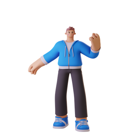 Homme faché  3D Illustration