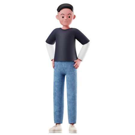Homme en confiance  3D Icon
