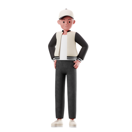 Homme en confiance  3D Illustration