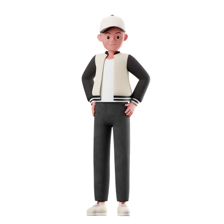 Homme en confiance  3D Illustration