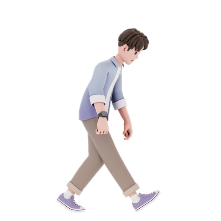 Homme dans une pose désespérée  3D Illustration