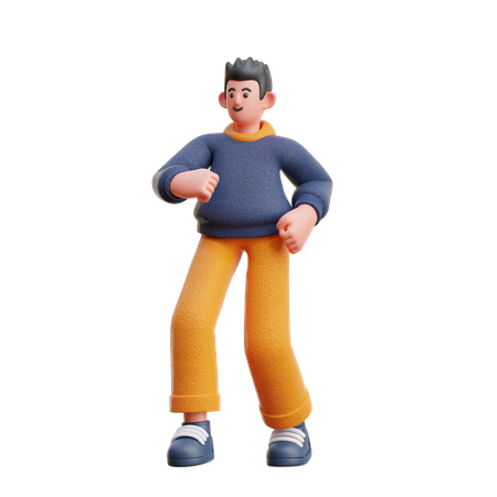 Homme en pose de marche  3D Icon