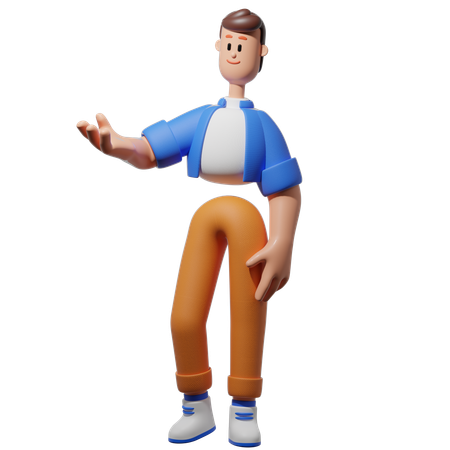 Homme en train de discuter  3D Illustration