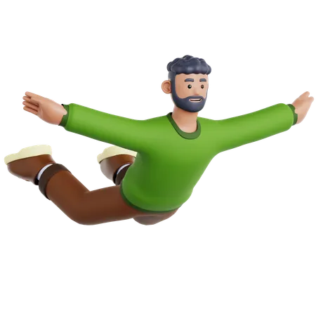 Homme volant pose  3D Icon