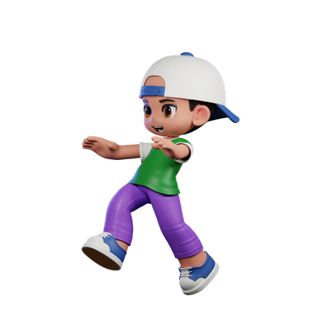 Homme faisant un saut  3D Icon