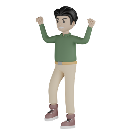 Homme fort  3D Illustration