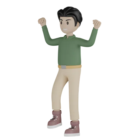 Homme fort  3D Illustration