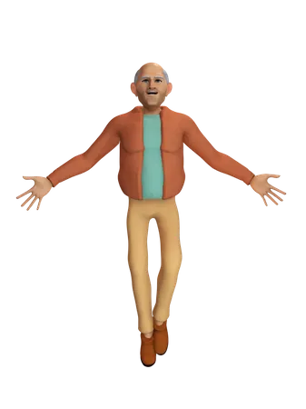 Homme heureux  3D Illustration