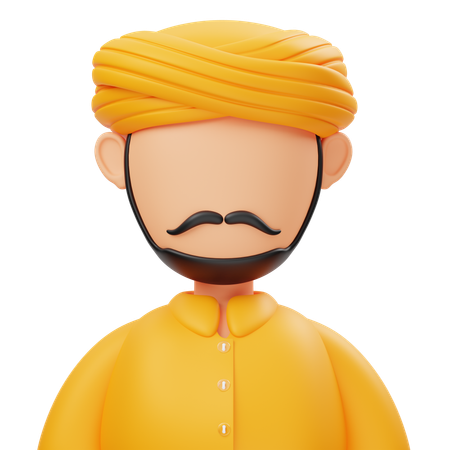 Homme indien  3D Icon