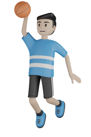 Homme jouant au basket  3D Icon