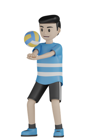 Homme jouant au volley-ball  3D Icon