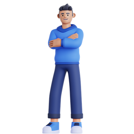 Homme main pliée  3D Illustration