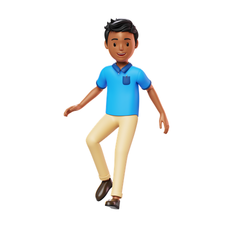 Homme qui marche  3D Illustration