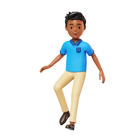 Homme qui marche  3D Illustration