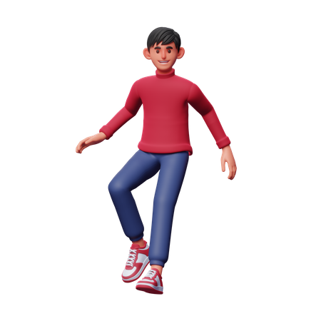 Homme qui marche  3D Illustration