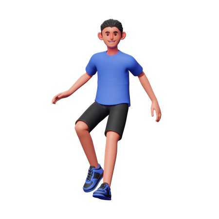 Homme qui marche  3D Illustration