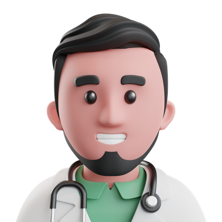 Médecin de sexe masculin  3D Illustration