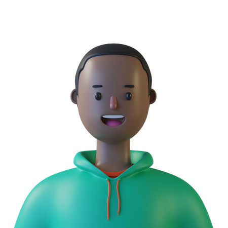 Homme noir  3D Illustration