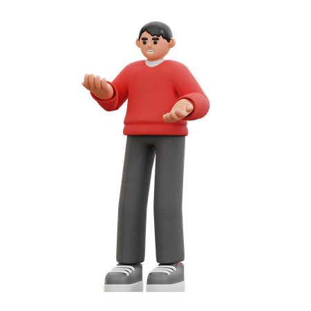 Homme qui parle pose  3D Icon