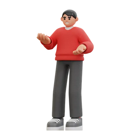 Homme qui parle pose  3D Icon