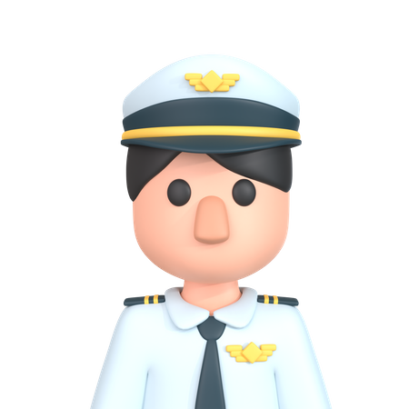 Pilote masculin  3D Icon