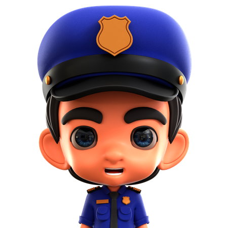 Policier masculin  3D Icon