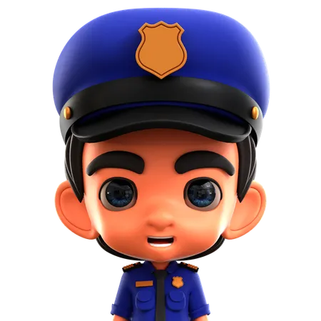 Policier masculin  3D Icon