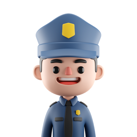 Policier masculin  3D Icon