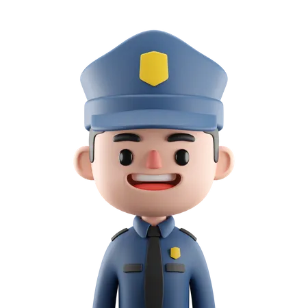 Policier masculin  3D Icon