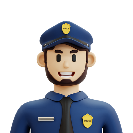 Policier masculin  3D Icon