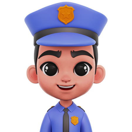 Policier masculin  3D Icon