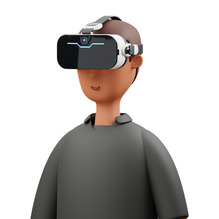 Homme portant des lunettes vr  3D Icon